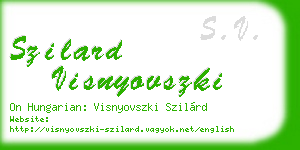 szilard visnyovszki business card